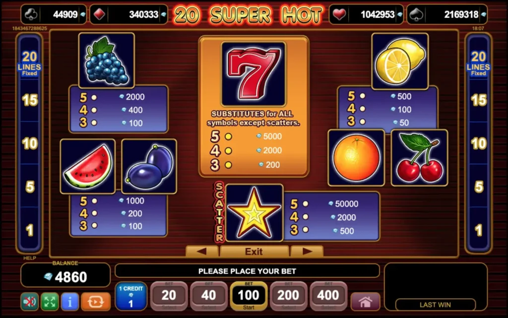20 super hot slot